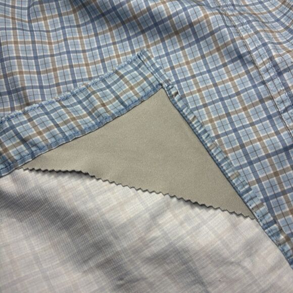 HUK Tide Point Performance Fishing Shirt  Long Sleeve Vented Blue Plaid Mens XXL - Picture 4 of 9